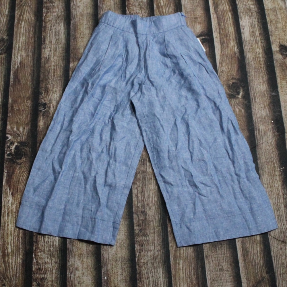 NWT Gap Blue Linen Culottes Size 0